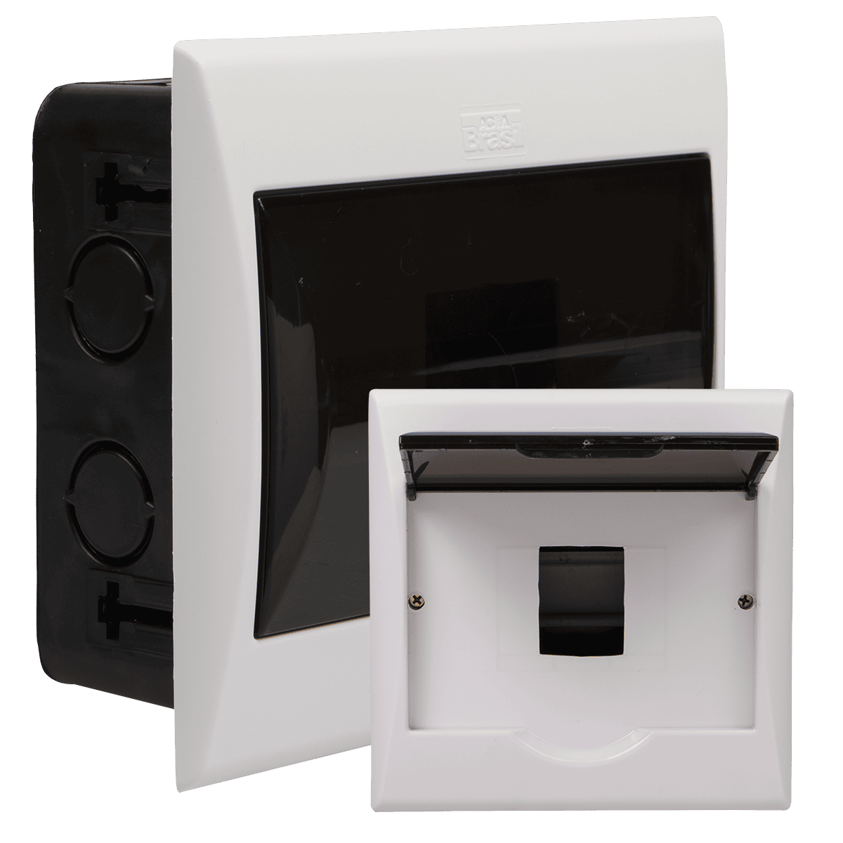 Quadro de Distribuição 3/4 disj. de Embutir - Fumê