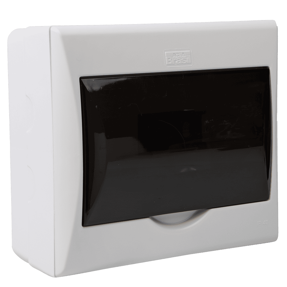 Quadro de Distribuição 8 disj. Sobrepor - Fumê 